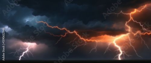 Obraz na płótnie lightning in the sky w salonie
