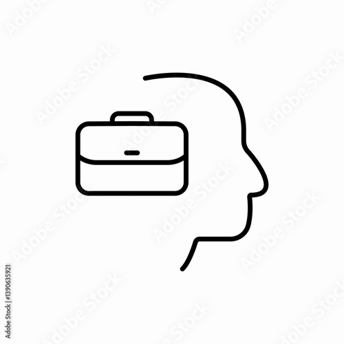 Business mind think icon vector sign