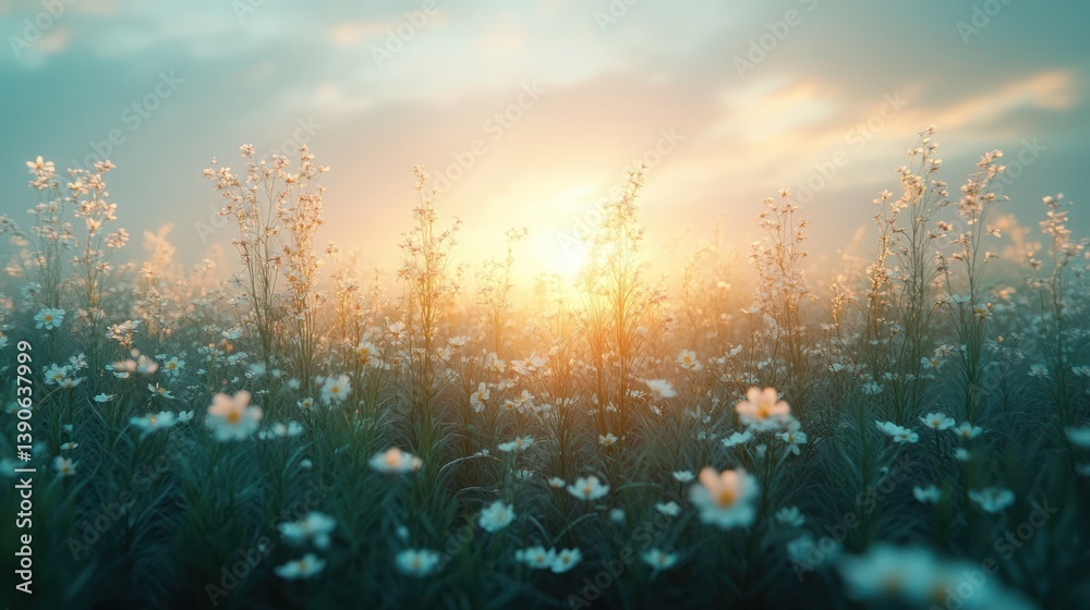 City sunrise landscape