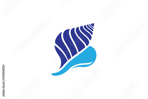 Symbol of simple Seashell Clams  icon silhouette in a simple, minimalist vector on a white background
