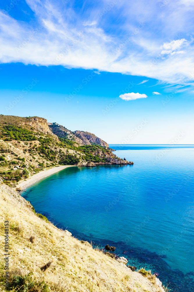 Fototapeta premium Coast landscape, cliffs in Andalusia Spain