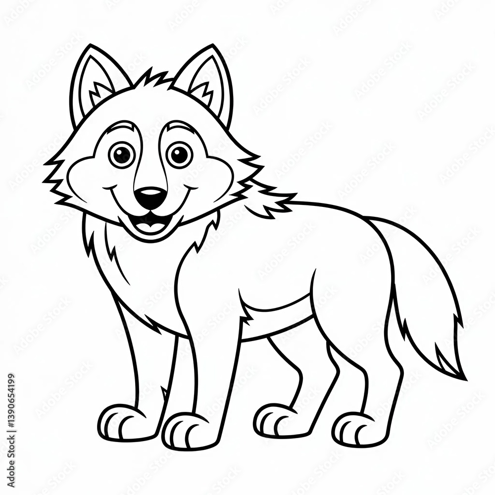 Obraz premium vector illustration of a fox