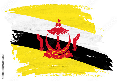 Brunei flag background paint splash brushstroke