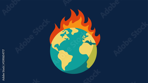 Drought Icon A cracked earth surface with small flames breaking through depicting the link between drought conditions and wildfire occurrences.