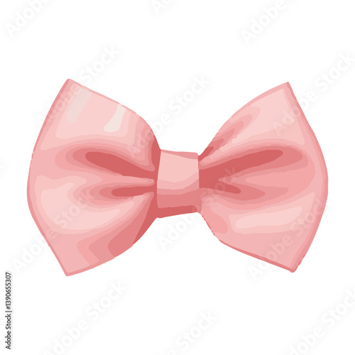 Bright pink bow with white stars perfect for decorating gifts or hair accessories during festive occasions
