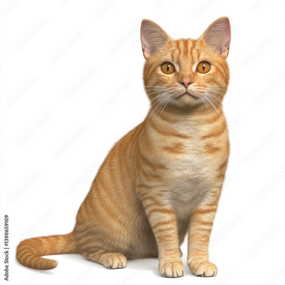 Tailless manx cat with orange tabby fur home pet portrait indoor close-up Tailless manx cat with orange tabby fur home pet portrait indoor close-up