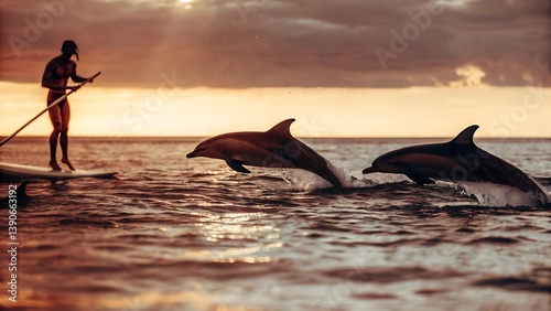 dolphins in the sea