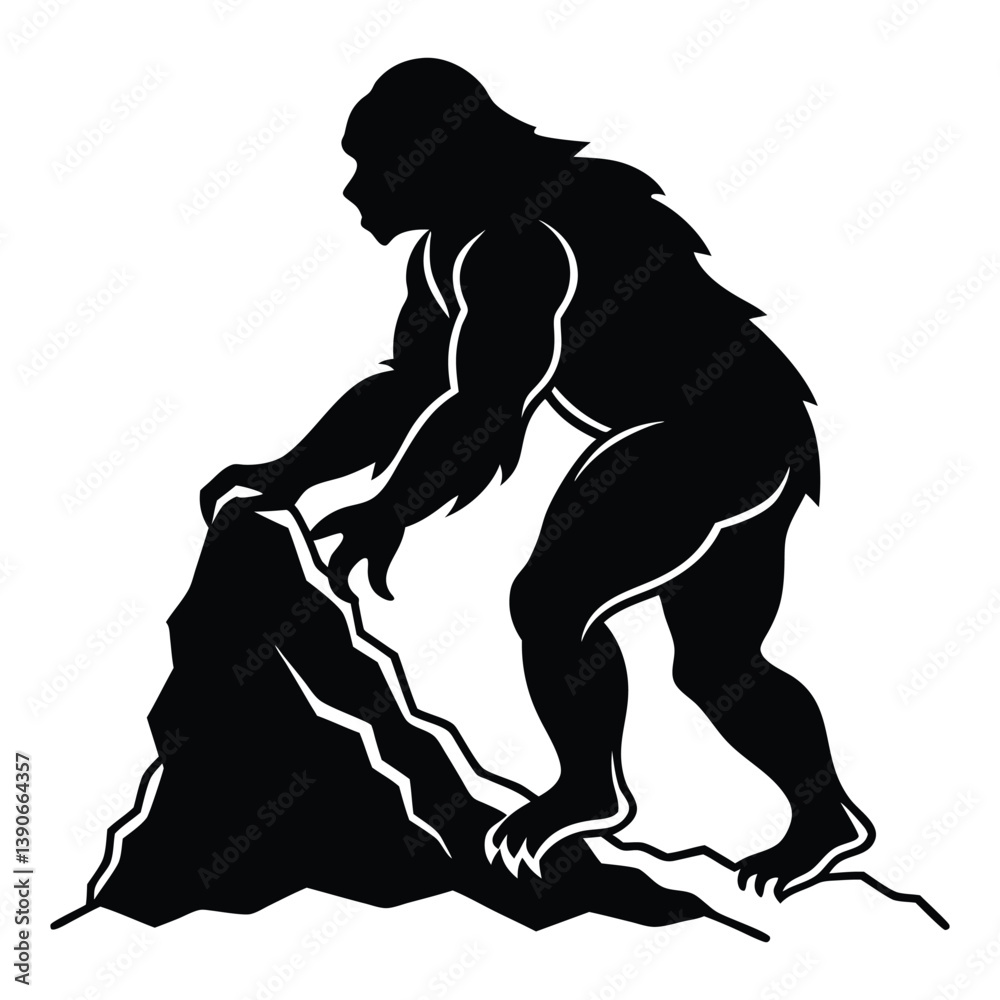 Obraz premium Shadow of the Wild: Bigfoot Unleashed