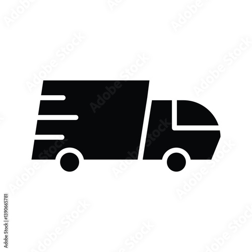 Logistic delivery icon with sleek, modern design. Ideal for transport, supply chain, and shipping services. High-quality vector, fully scalable and easy to customize for any project.