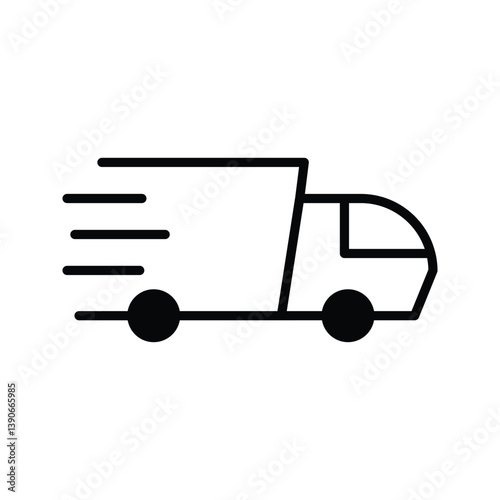 Logistic delivery icon with sleek, modern design. Ideal for transport, supply chain, and shipping services. High-quality vector, fully scalable and easy to customize for any project.