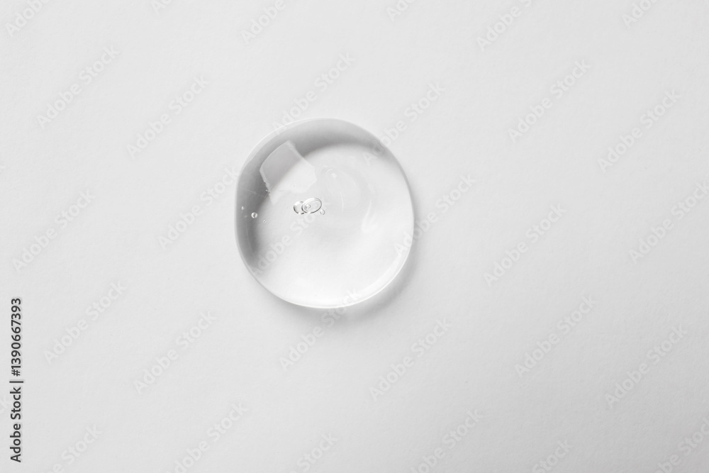 Sample of cosmetic product isolated on white, top view Sample of cosmetic product isolated on white, top view