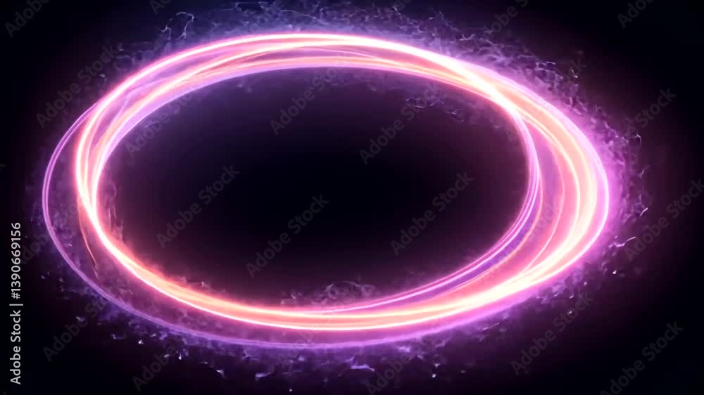 Vibrant circular light swirl with water effects, creating a dynamic visual display in a dark background Vibrant circular light swirl with water effects, creating a dynamic visual display in a dark background