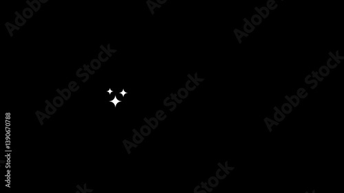 Ai generate icon animation. AI generating icon motion on alpha channel. Artificial intelligence icon animation. 4K alpha matte mov video overlay.
