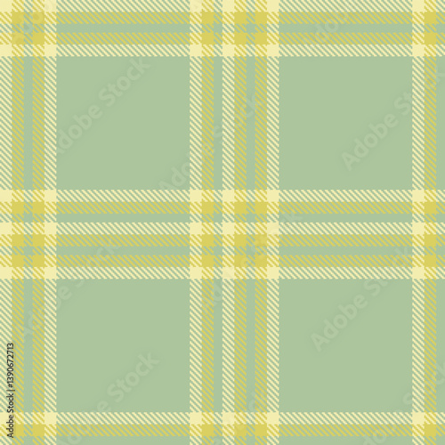 Contemporary Seamless Tartan featuring Highland light tan and Bright dull yellow Fabric Design
