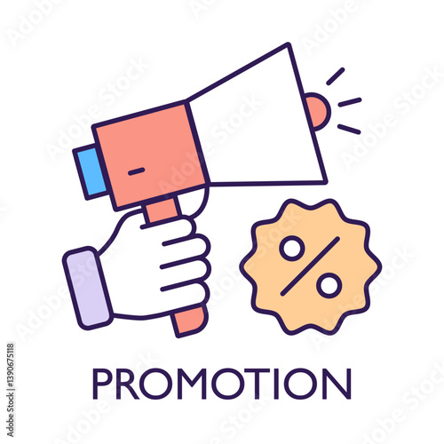 Promotion – Megaphone Representing Advertising and Brand Awareness