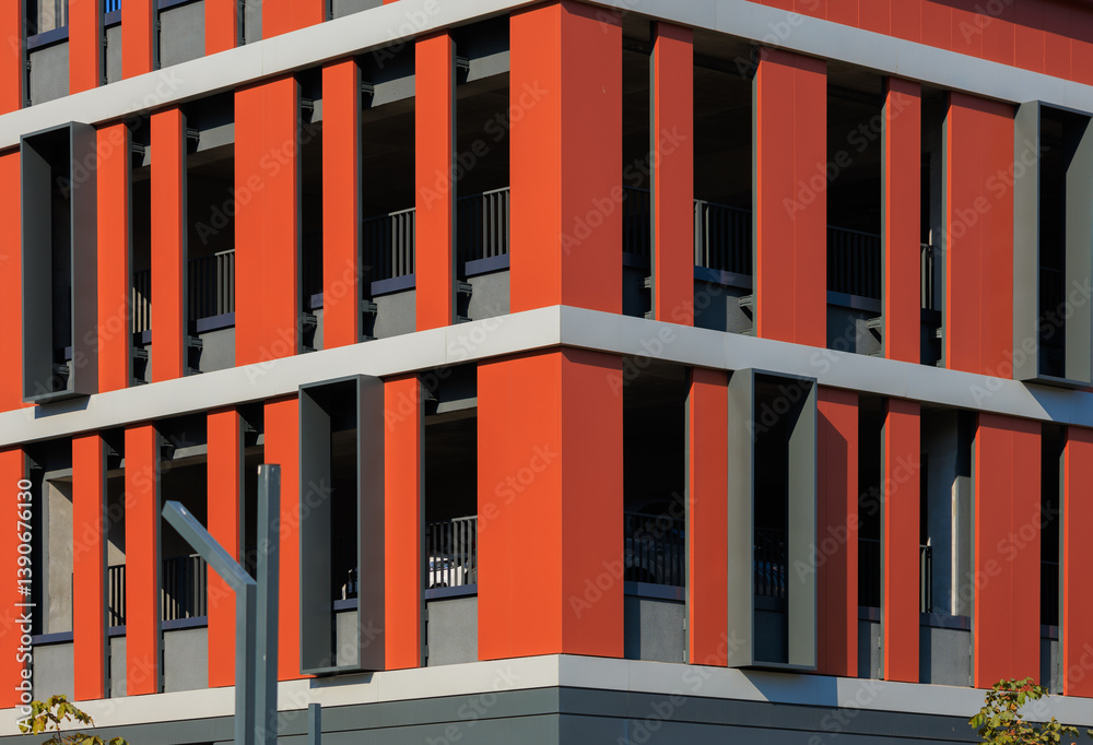 Fototapeta premium Abstract pattern, multi-colored kaleidoscope from photos modern buildings and houses