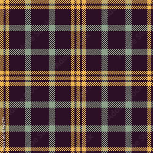 Plaid pattern seamless. Rustic eggplant & Rustic butterscotch Tartan Fabric Design. 