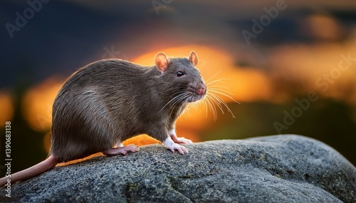 big rat on a rock nature animal photography