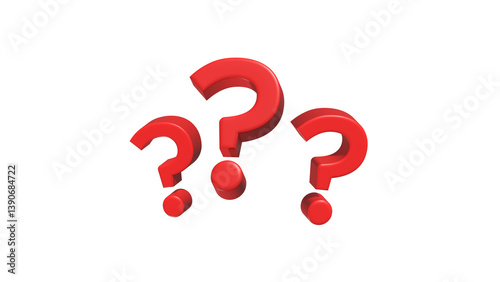 3D Question Mark Icons transparent PNG