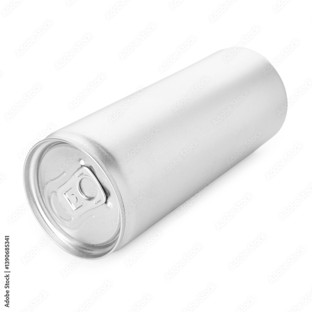 One blank tin can isolated on white One blank tin can isolated on white