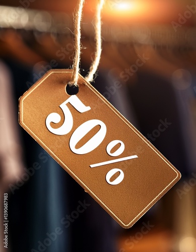 Etiqueta con un tanto por ciento para publicidad de rebajas