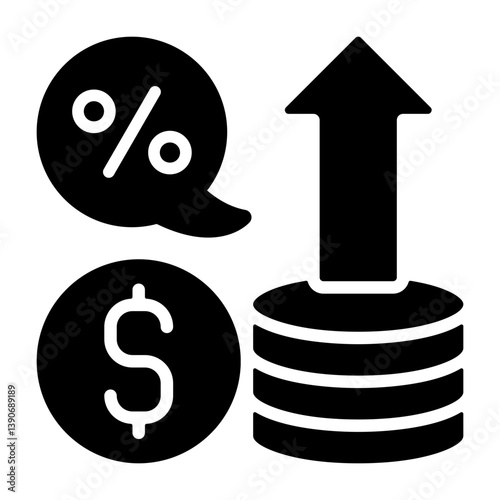 Interest Rates Solid Solid Icon