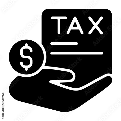 Income Tax Solid Solid Icon