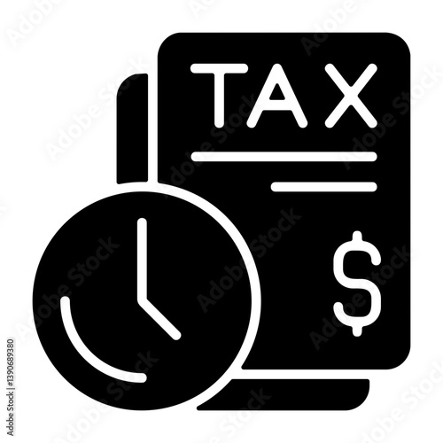 Tax Deadline Solid Solid Icon