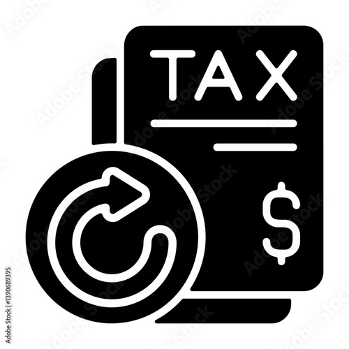 Tax Return Solid Solid Icon