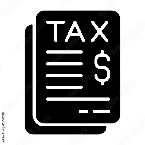 Tax Report Solid Solid Icon