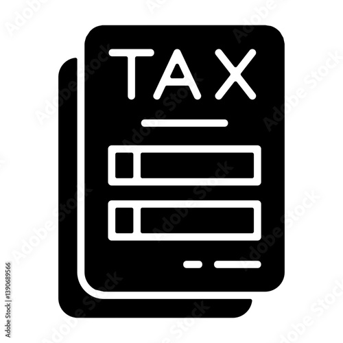 Tax Invoice Solid Solid Icon