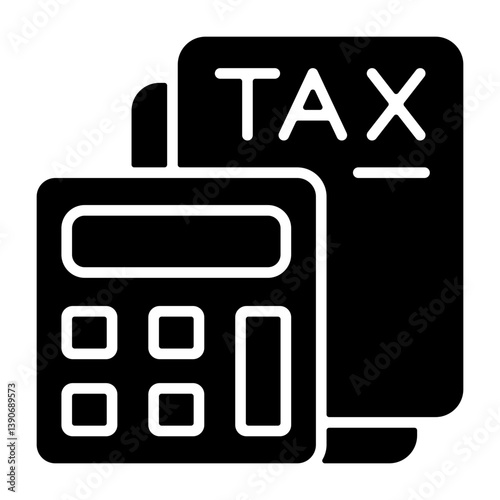 Tax Calculator Solid Solid Icon