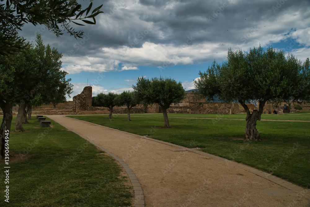 Ciutadella, Renaissance fortification, archaeological site, in Roses, Alt empordà, Girona, Spain. Costa Brava
