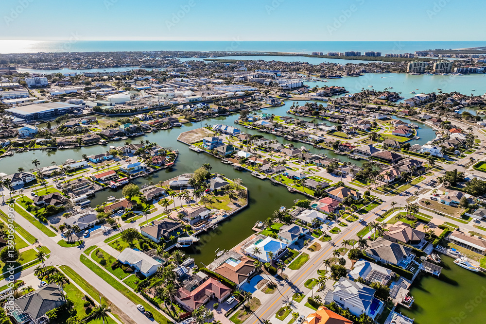 Fototapeta premium Aerial View of Marco Island Florida