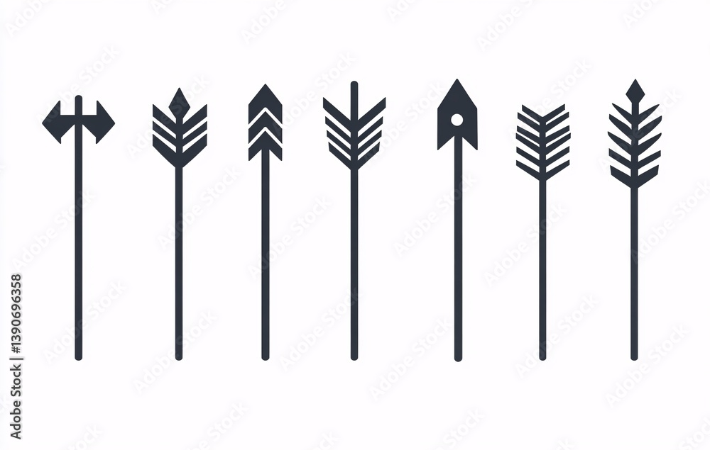 Creative black arrow designs set with different shapes and styles, perfect for infographics, direction indicators, or tattoo ideas. Creative black arrow designs set with different shapes and styles, perfect for infographics, direction indicators, or tattoo ideas.