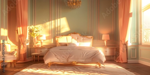 Scandinavian Style Pink Bedroom Design

