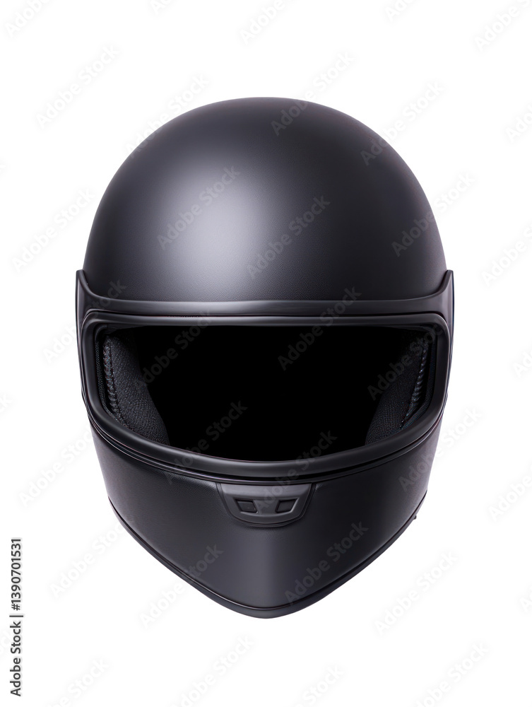 Fototapeta premium Motorcycle helmet cut out background studio setting product image high-quality display front view