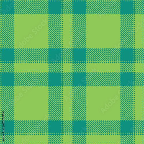 Deep teal and Vintage nasty green Seamless Tartan Fabric Design