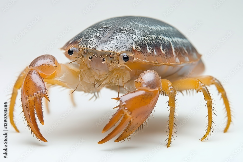 Colorful crab with distinctive features on display