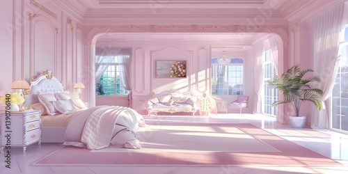 Modern Pink Family Bedroom

