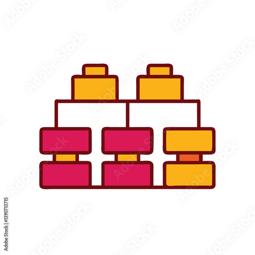 Organizational Chart Flat Vector Illustration For Business Management And Hierarchical Structure