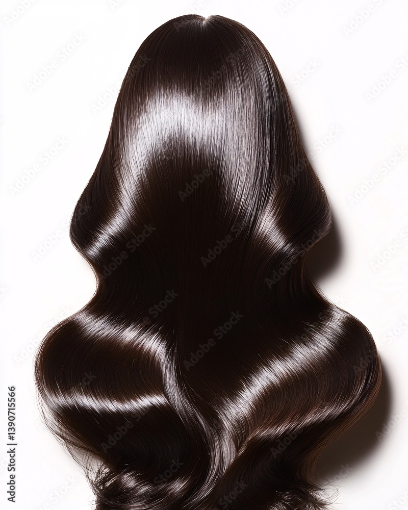 Fototapeta premium Beautiful Woman Pampering Herself with Hair Oil and Glowing Skin