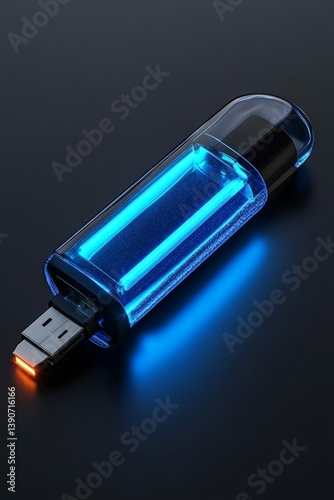 Obraz na płótnie flash drive with data transfer illustration w salonie