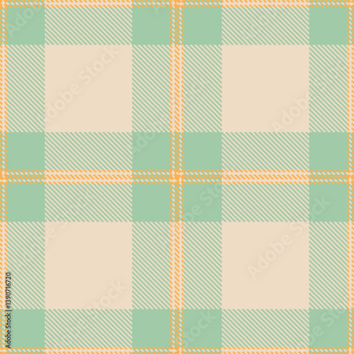 Contemporary Seamless Tartan featuring Smoky butterscotch and Sandy light peach Fabric Design