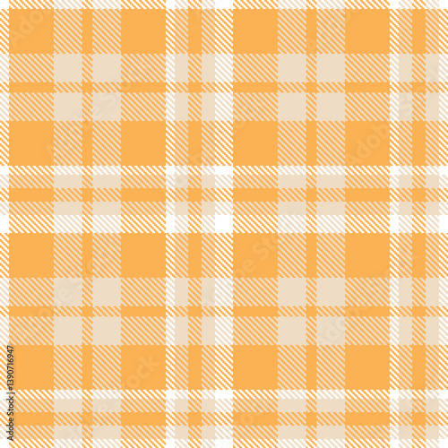 Contemporary Seamless Tartan featuring Dusky butterscotch and Cool light peach Fabric Design