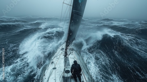 Stormy sailing seas