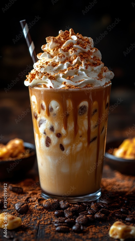 Iced caramel coffee drink Iced caramel coffee drink