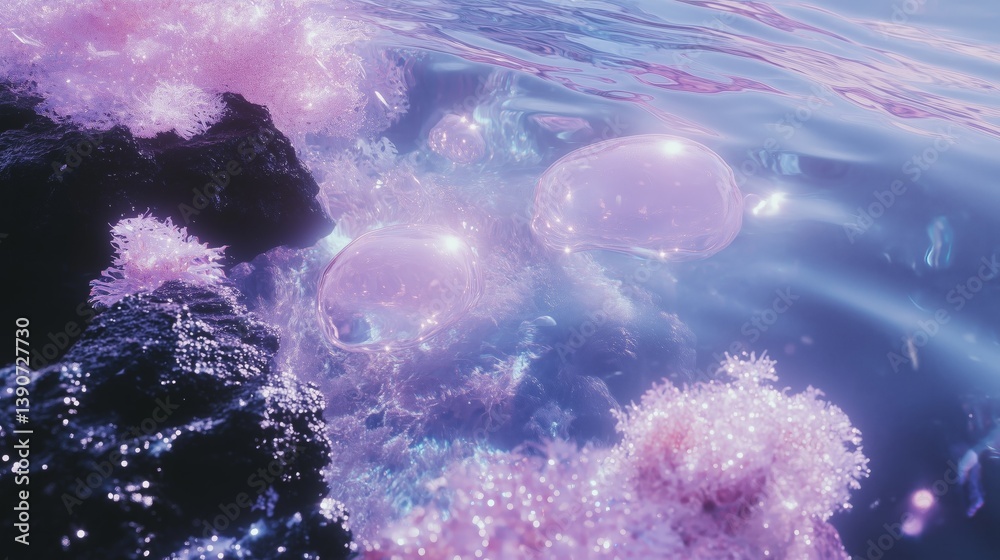 Fototapeta premium Bio Luminescence Illumination of Plankton