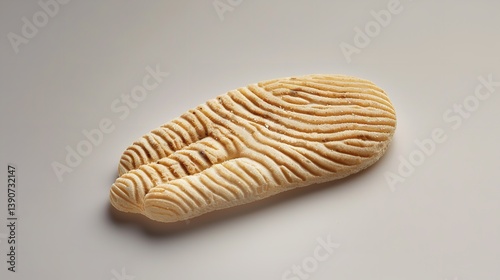: Close-Up of Textured Organic Surface with Parallel Grooves and Ridges