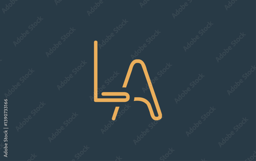 LA Minimalistic Line Art Logo Design with Abstract Lettering. Abstract minimalistic logo design featuring a sleek line art style. LA Minimalistic Line Art Logo Design with Abstract Lettering. Abstract minimalistic logo design featuring a sleek line art style.
